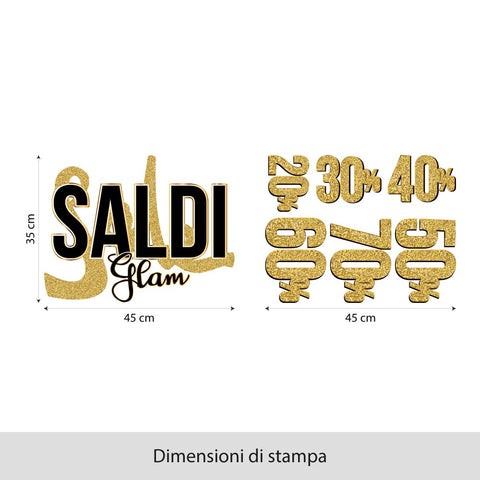 Saldi glam | Vetrofania
