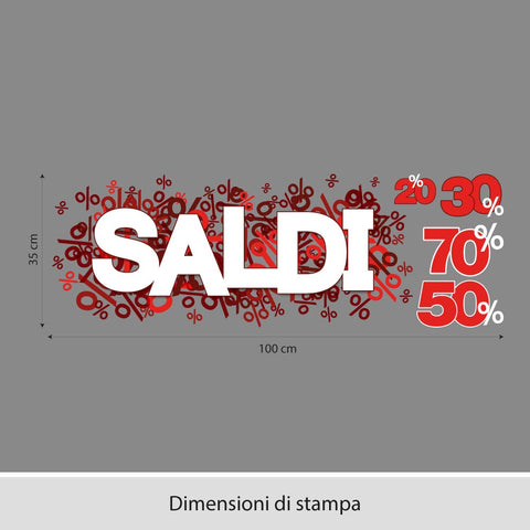 Saldi percentuali | Vetrofania