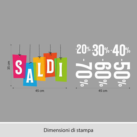 Saldi cartelli | Vetrofania