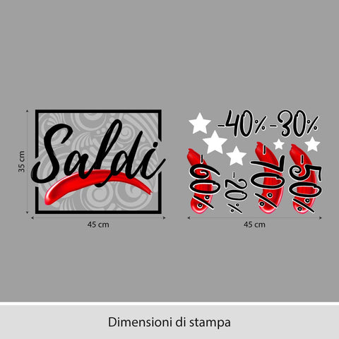 Saldi rossetto | Vetrofania