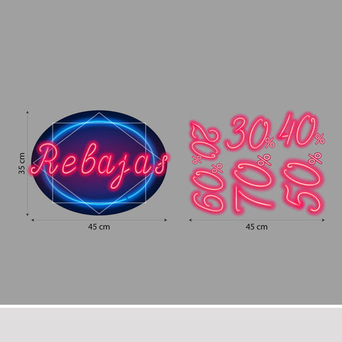 Saldi neon | Vetrofania