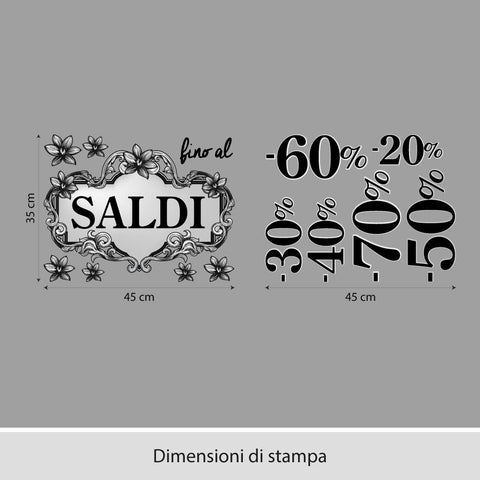 Saldi specchio | Vetrofania