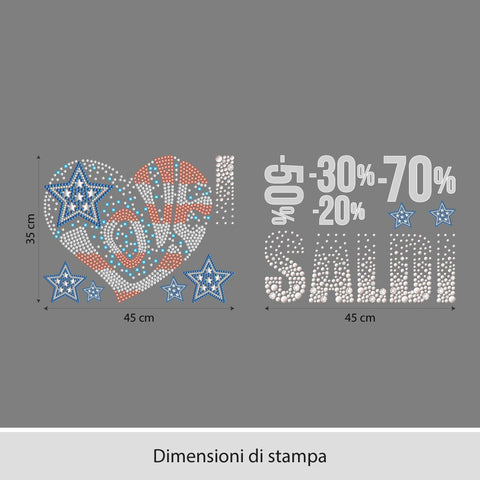 I love saldi | Vetrofania