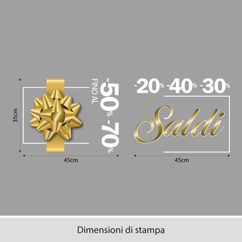 Saldi pacchetto | Vetrofania