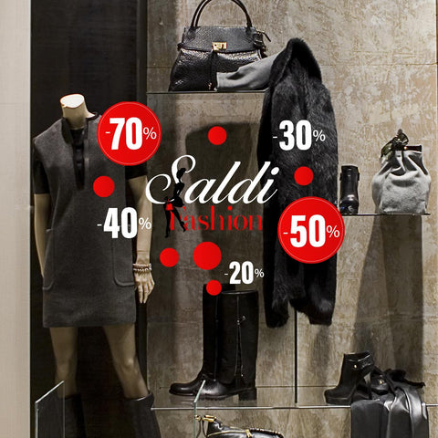 Saldi fashion | Vetrofania