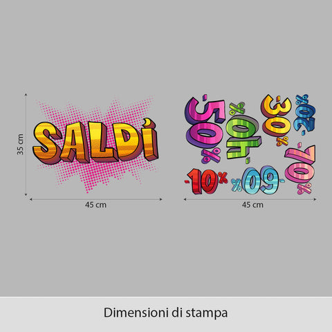 Saldi pop explosion | Vetrofania