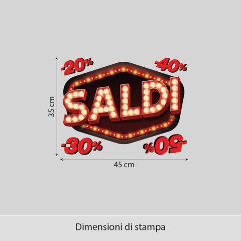 Insegna saldi | Vetrofania