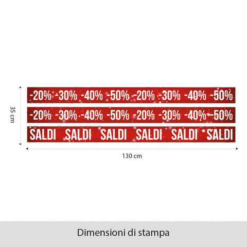 Saldi delle feste | Vetrofania