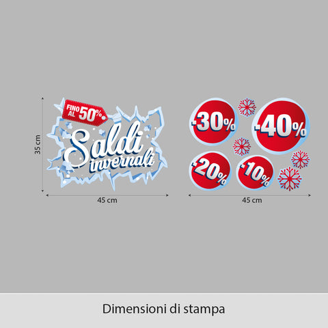 Saldi sotto il ghiaccio | Vetrofania