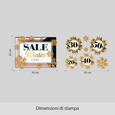 Saldi winter chic | Vetrofania