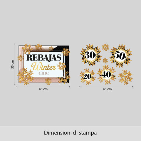 Saldi winter chic | Vetrofania