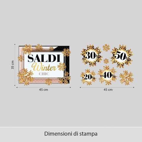 Saldi winter chic | Vetrofania