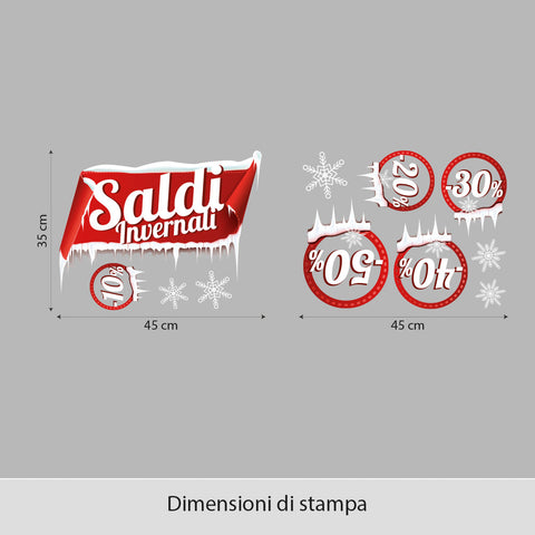 Saldi cartellino congelato | Vetrofania