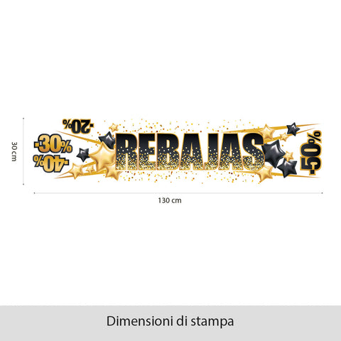 Saldi con stelle | Vetrofania
