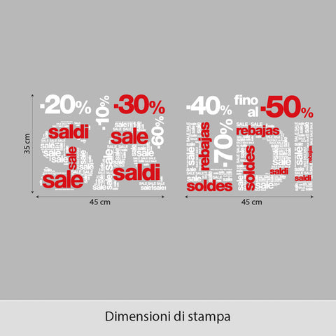 Saldi mania | Vetrofania