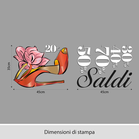 Saldi shoes | Vetrofania