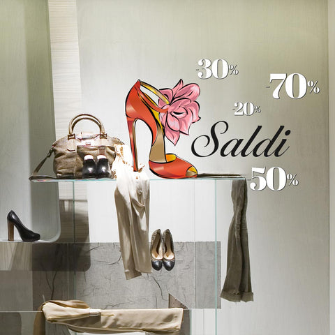 Saldi shoes | Vetrofania