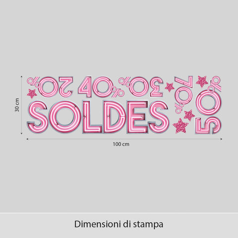 Saldi pink neon | Vetrofania