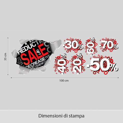 Saldi strappo | Vetrofania