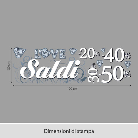 I love saldi | Vetrofania