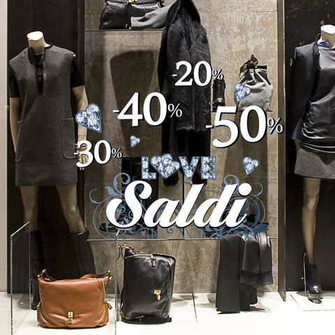 I love saldi | Vetrofania