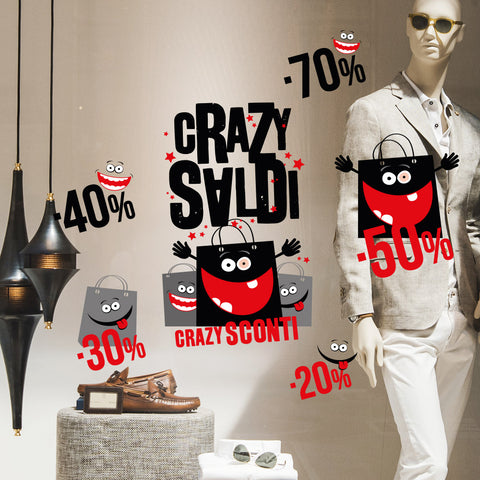 Saldi crazy 2 | Vetrofania