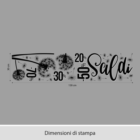 Saldi soffione | Vetrofania