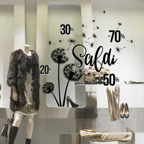 Saldi soffione | Vetrofania