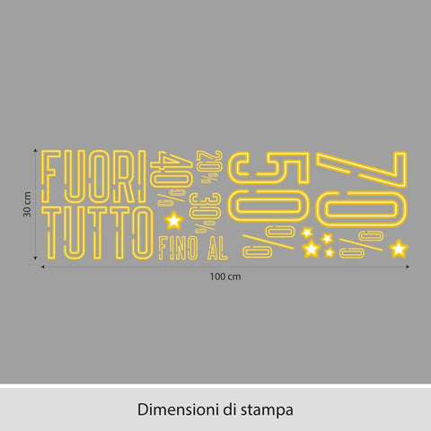 Fuori tutto glow | Vetrofania