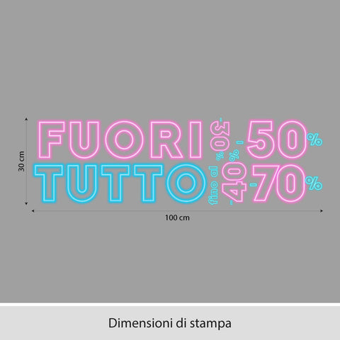 Fuori tutto neon | Vetrofania
