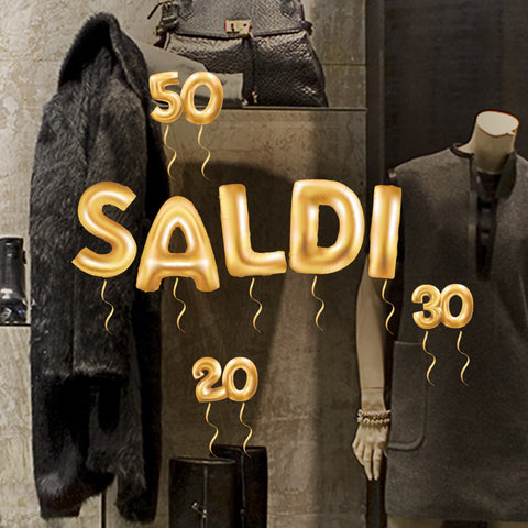 Saldi Palloncini dorati | Vetrofania