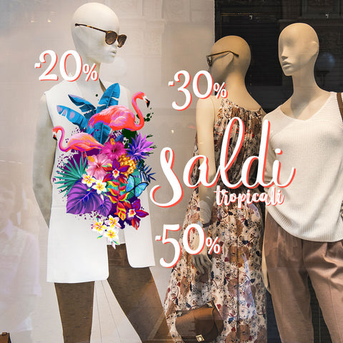 Saldi tropical colors | Vetrofania