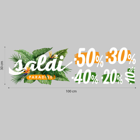 Saldi Tropical paradise | Vetrofania