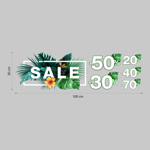 Saldi cornice tropicale | Vetrofania