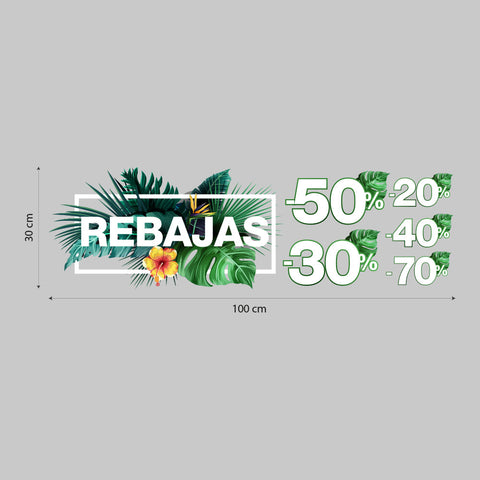 Saldi cornice tropicale | Vetrofania