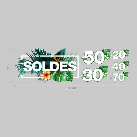 Saldi cornice tropicale | Vetrofania