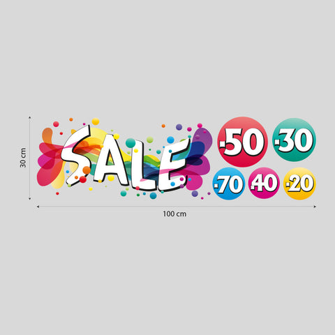 Saldi onda di colori | Vetrofania