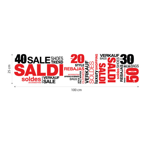 Saldi mania | Vetrofania