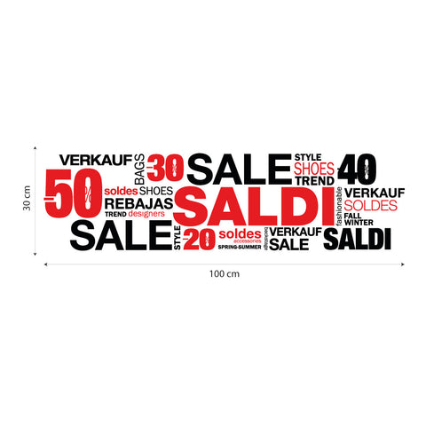 Saldi saldi saldi | Vetrofania