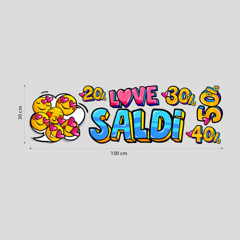 Saldi love and smile | Vetrofania
