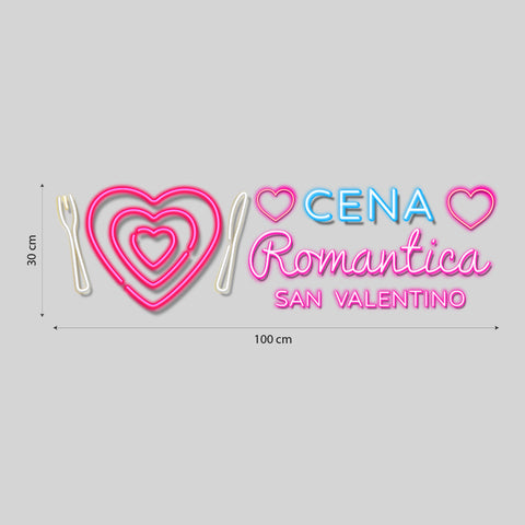 Neon Cena Romantica | Vetrofania