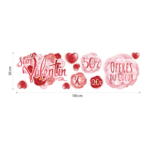 Cuore di fiori | Vetrofania