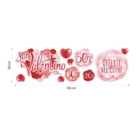 Cuore di fiori | Vetrofania