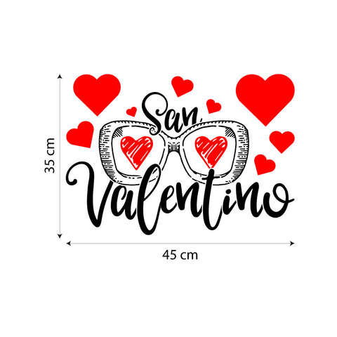 Occhiali San Valentino | Vetrofania