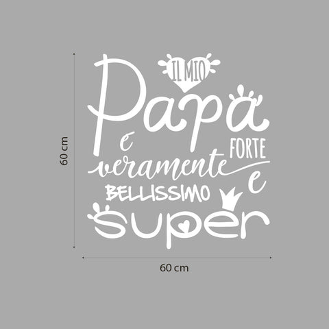Il mio papà è super | Vetrofania