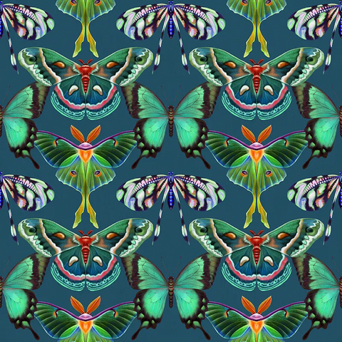 Mariposas en azul | Rotolo Carta da Parati