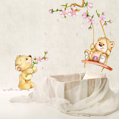 Adesivo con Orsetti primavera Adesivi Murali